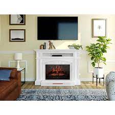 Walmart.com has been visited by 1m+ users in the past month Allen Roth 52 5 In W White Infrared Quartz Electric Fireplace Lowes Com In 2021 Fireplace Faux Fireplace Electric Fireplace
