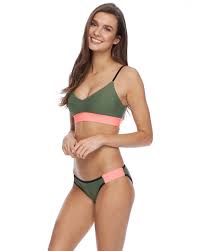 Cups are joined at twisted. Kid On The Block Hannah Bikini Top Cactus Body Glove