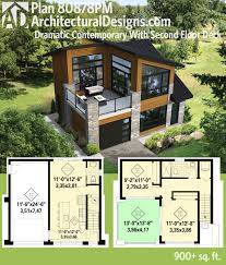 Plan 80878pm Dramatic Contemporary With Second Floor Deck House Construction Plan Modern House Plan Modern House Design
