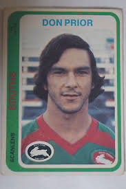 NRL Rugby League Vintage 1979 Scanlens Card South Sydney Rabbitohs Don Prior 