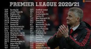 Catch all the premier league updates on sportskeeda. Manchester United Peoples Person Official Manchester United S 2020 21 Premier League Fixtures Have Been Released Here Are Some Of The Key Dates Opening Game Crystal Palace H Burnley Postponed Liverpool