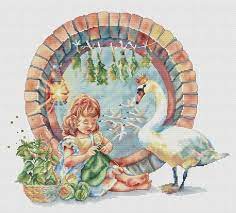 Counted cross stitch garden muses. Girl Cross Stitch Pattern Pdf Etsy Cross Stitch Fairy Cross Stitch Watercolor Cross