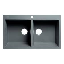 34'' w drop in double bowl granite