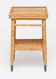 Layla Small Rattan Side Table Mecox Gardens Small Nightstand Bedside Tables Nightstands Rattan