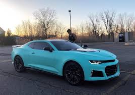 6th Gen Black Camaro With Red Stripes Sinister Z07 Tiffany Blue Wrapped Zl1 Looking Good Asf Whipgenius Customwhipz Cleancar Nofilter 6thgen Camaro Blue Camaro Tiffany Blue Car Camaro Car