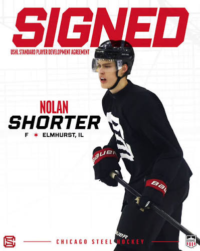 Shorter x2 ♾️ Forward Nolan Shorter has signed his USHL SPDA for the 2026-2027 season! 🤝 #ChicagoHockey #USHL