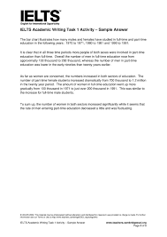 Ielts Academic Writing Task 1 Activity Sample Answer Ielts Academic Writing Teaching