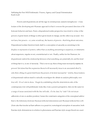 Sublating the Free Will Problematic: Powers, Agency and Causal  Determination Ruth Groff Powers and
