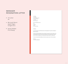 Manager Resignation Letter Template Free Pdf Word Doc Apple Mac Pages Google Docs Official Letter Format Resignation Letter Lettering
