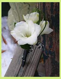 White Freesia Boutonniere Prom Flowers From Stems A Flower Shop In Evergreen Co Flowers Delivered Flowers Prom Flowers
