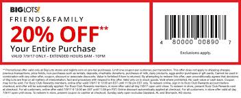 Pinned July 7th 20 Off Everything Sunday At Biglots Ditto Online Thecouponsapp Shopping Coupons Coupons Big Lots