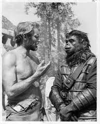 Apes On Set Planet Of The Apes 1968 Planet Of The Apes Apes On Set