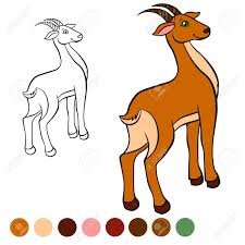 Free printable antelope coloring pages. Coloring Page Color Me Antelope Little Cute Antelope Stands Royalty Free Cliparts Vectors And Stock Illustration Image 56471774