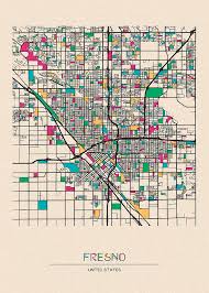 Locate fresno hotels on a map based on popularity, price, or availability, and see tripadvisor reviews, photos, and deals. Fresno California City Map Drawing By Inspirowl Design
