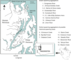 Map Of Hood Canal Strait Of Juan De Fuca And Portions Of