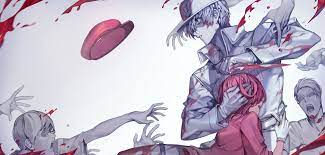 artwork, Hataraku Saibou, blood, White Blood Cell (U-1146), knife |  4000x1917 Wallpaper - wallhaven.cc