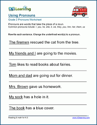 In this english worksheet, the student writes the letters pr in the correct location to complete the worksheet. Using Common Pronouns Worksheets K5 Learning