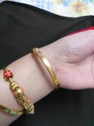 Fesyen cincin emas 916 terkini tulisanviral info. Poh Kong 916 Bangle Women S Fashion Jewellery On Carousell