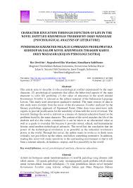 Simbol yang dapat digunakan untuk tokoh pelajar adalah simbol buku. Pdf Character Education Through Its Depiction Of Life In The Novel Entitled Kerumunan Terakhir By Okky Madasari Psychologycal Analysis Of Literature