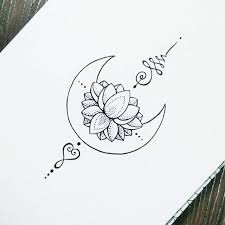 Unalome Tattoo Moon Lotus Unalome Tattoo Lotus Flower Meaning Tattoos