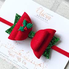 108kb, red christmas bow with holly, drawing picture with tags: Red And Green Christmas Bow Red Bows Felt Bow Holly Bow Christmas Bows Christmas Headband Christmas Hair Bows