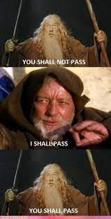 Gandalf Vs Obi Wan Kenobi Star Wars Humor Star Wars Memes Star Wars