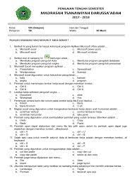 Pts tik kelas 8 semester 1. 07 03 2018 Soal Pts Tik Kelas 8 Semester Genap 2017 2018 Pdf