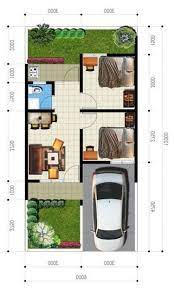 Adapun komposisi ruangnya berupa 1 ruang multy, 2 buah kamar tidur, 1 kamar mandi dan dapur yang di letakkan di teras belakang. 30 Denah Rumah Type 36 Desain Minimalis 1 2 Lantai