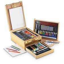 Royal Langnickel 104 Piece All Media Easel Artist Set This Set Features A Wide Assortment Of Pencils Pastels A Artists Set Gifts For An Artist Artist Easel