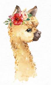 Pequenas Llamas Acuarela Animales Clipart Alpaca Retrato Etsy Baby Animal Drawings Cute Animal Drawings Animal Drawings