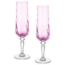 Love these glasses!sarahbee96i love vintage pink depression glass, so when i saw that ikea had modern drinking glasses that could. Konungslig Champagne Glass Pink Ikea