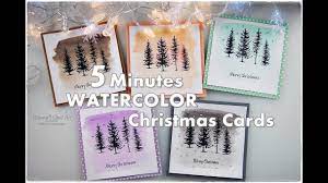 5 Minutes Easiest Watercolor Christmas Cards Maremi S Small Art Watercolor Christmas Cards Christmas Watercolor Christmas Card Art