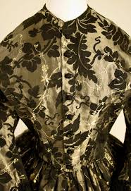 1857 silk dress with elaborate ...