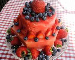 Yummy This Is My Kind Of Fruit Cake Fresh Fruit Cake Watermelon Cake Watermelon Cake Birthday