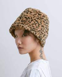Leopard Faux Fur Bucket Hat Anthom Faux Fur Bucket Hat Faux Fur Hats