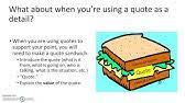 That is, introduce a quote and follow with discussion or analysis showing how drawing on the above templates and the quote sandwich format, choose a. Making A Quotation Sandwich Youtube