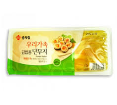 It's most commonly eaten inside kimbap (which is a korean rice roll wrapped with nori), and as a side dish for noodle dishes like jjajangmyeon (korean black bean noodles). Korean Pickled Radish
