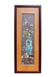 Perfect for large wall decoration. Chinese Ceramic Dimensional Flower Scenery Wall Framed Art Cs2581s