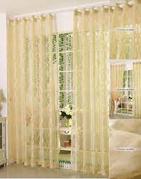 Pale Yellow Polyester Fabric Sheer Curtains With Patterns Green Sheer Curtains Green Painted Rooms Curtains