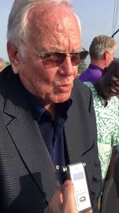 YWAM founder Loren Cunningham speaks to GNA reporter Peter Wooding at  Reinhard Bonnke’s farewell crusade in Lagos, Nigeria about passing the  torch of evangelism.