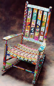 Chair By Linda Hatfield Painted Rocking Chairs Painted Furniture Painted Wooden Chairs