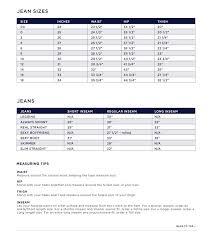 Gap Size Chart Jeans Oasis Amor Fashion With Regard To Gap