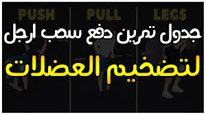 جدول تمرين دفع سحب ارجل لتضخيم العضلات Push Pull Legs تمارين Push Pull Legs Tech Company Logos Company Logo