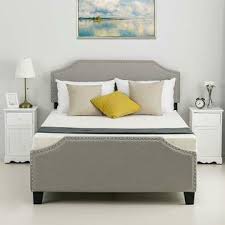Wake up your bed with our headboard tips and designs. Mecor Queen Platform Metal Bed Frame W Upholstered Headboard Bedroom Furniture Khaki