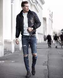 The toe and heal run a bit large, i debated returning for a 9.5 from a 10, us size. Grey Chelsea Boots With Shearling Jacket Casual Winter Outfits For Men 2 Ideas Outfits Lookastic