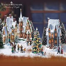 From a commercial pitch deck that didn't go into production. Thomas Kinkade Winter Splendor Christmas Village Set Christmas Village Houses Thomas Kinkade Christmas Christmas Village Sets