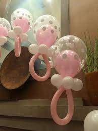 Balloon Pacifiers Baby Shower Balloons Balloons Baby Shower Girl Diy