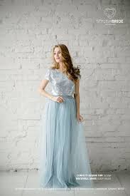 Silver Sequin Tulle Bridesmaid Dress With Dusty Blue 136 Etsy Tulle Bridesmaid Dress Bridesmaid Dresses Dusty Blue Bridesmaid Dresses