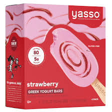 Find out if your favorite yogurt's a fraud everyone's going gaga for the greek stuff: Yasso Strawberry Frozen Greek Yogurt Bars Shop Bars Pops At H E B