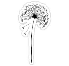 Black And White Aesthetic Stickers Printable Floral Pattern Of Dandelions Sticker By Alijun Tumblr Stickers Bubble Stickers Hydroflask Stickers